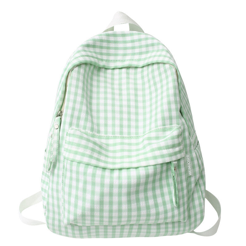 Wholesale Nylon Simple Checked Casual Backpacks